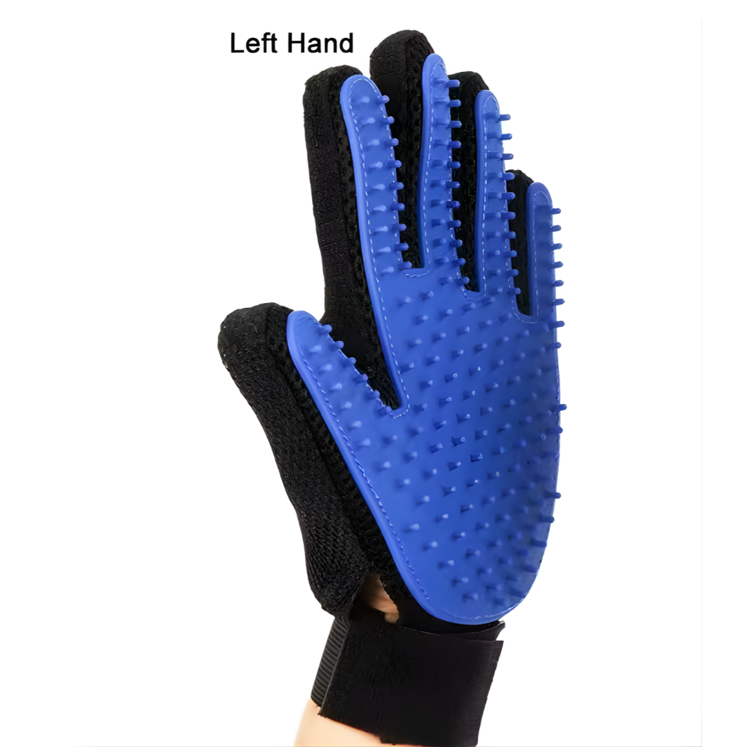 5-Finger Deshedding Grooming Glove – Gentle Massage & Hair Remover