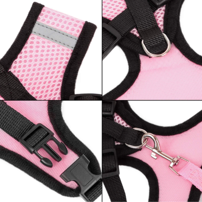 Breathable Soft Mesh Dog Harness – Choke-Free Reflective Vest