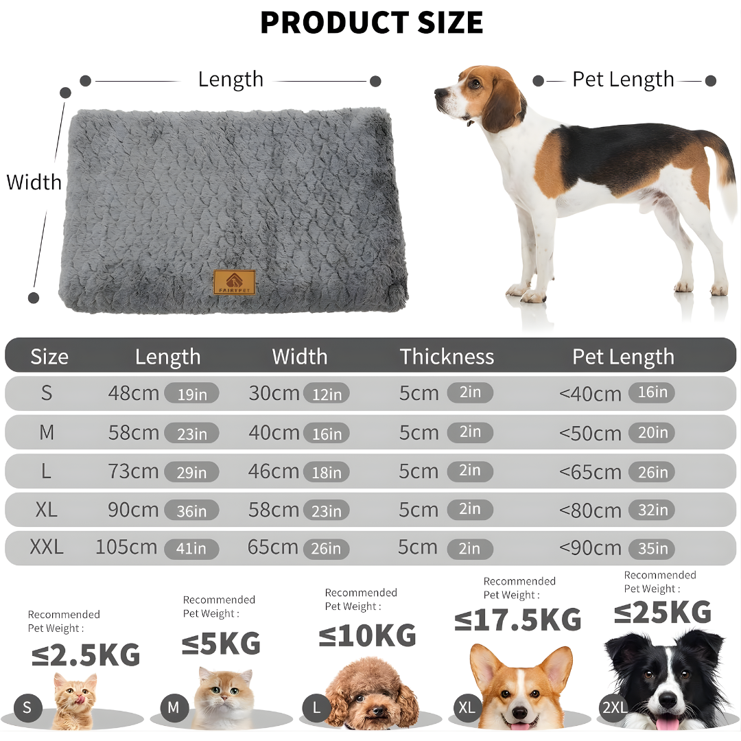 Orthopaedic Dog Bed | Washable Faux Fur & Joint Support
