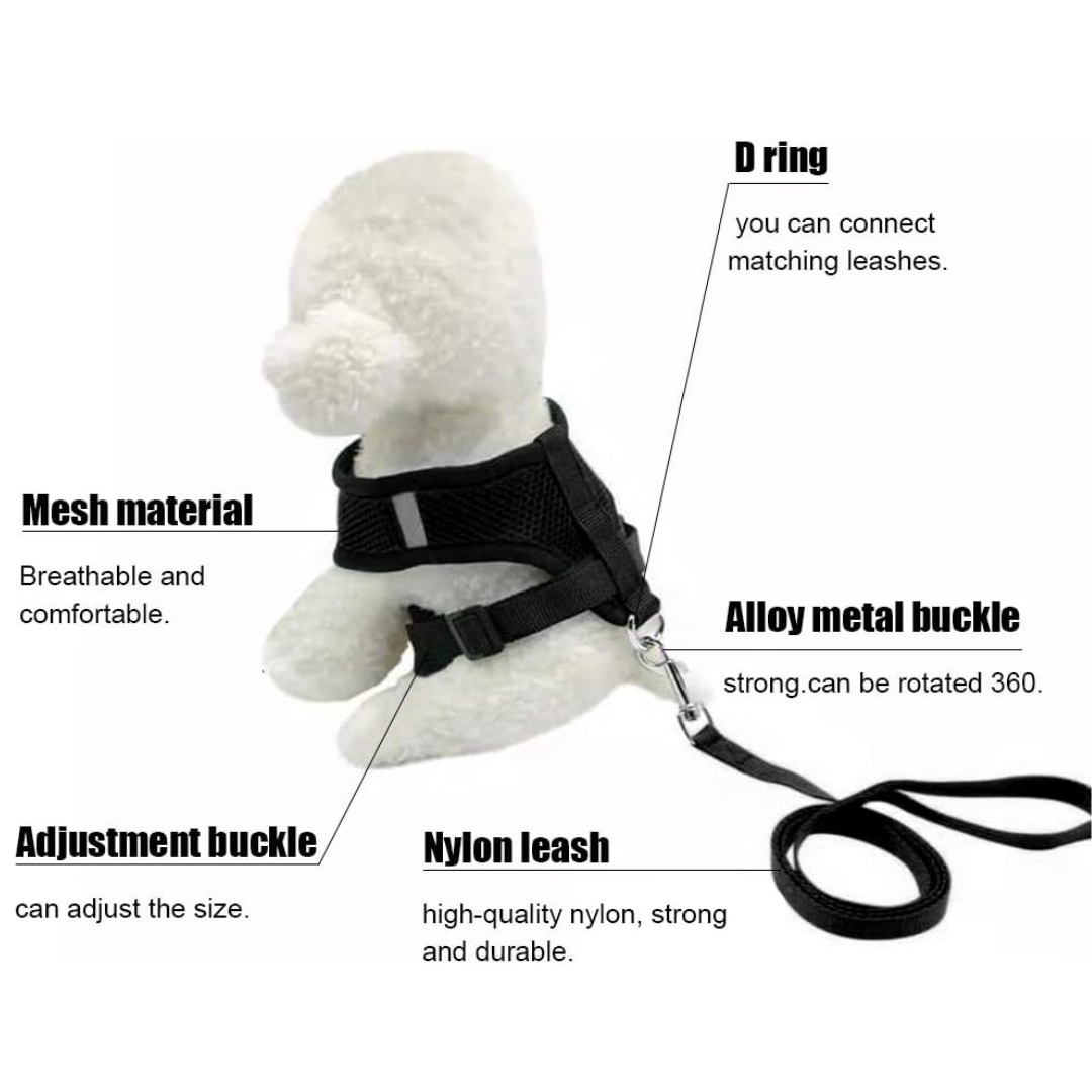 Breathable Soft Mesh Dog Harness – Choke-Free Reflective Vest