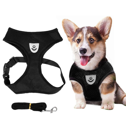 Breathable Soft Mesh Dog Harness – Choke-Free Reflective Vest