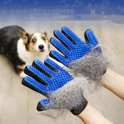 5-Finger Deshedding Grooming Glove – Gentle Massage & Hair Remover