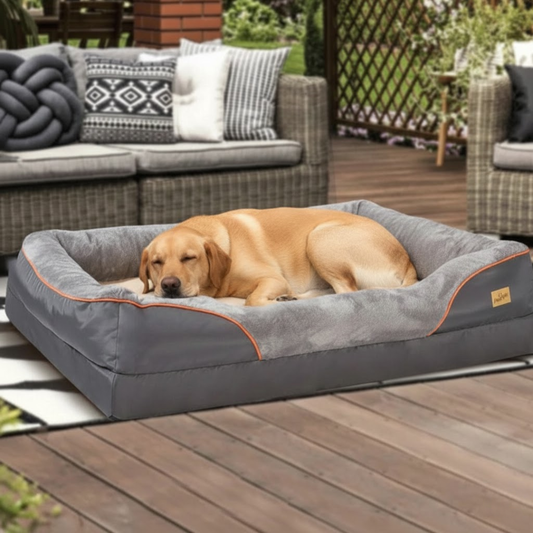 Jumbo Orthopedic Memory Foam Dog Bed – Waterproof Sofa & Joint Support