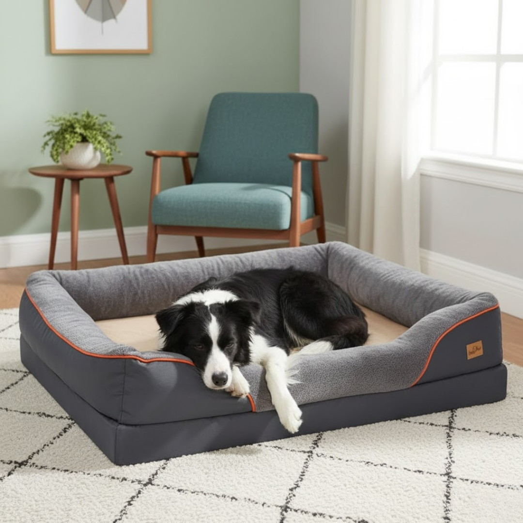 Jumbo Orthopedic Memory Foam Dog Bed – Waterproof Sofa & Joint Support