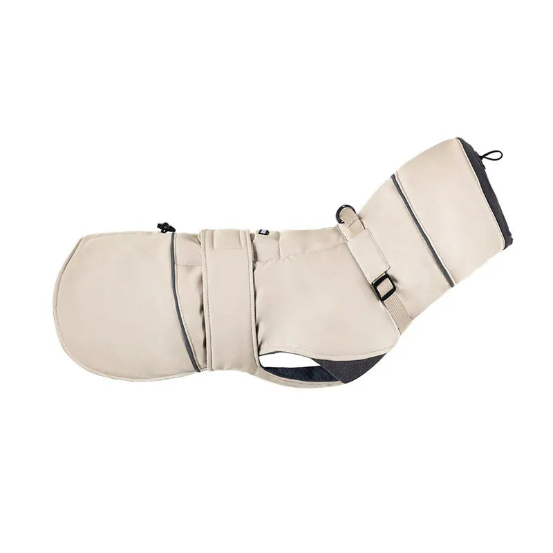 Waterproof Dog Coat with Harness | High Neck & Reflective Strips