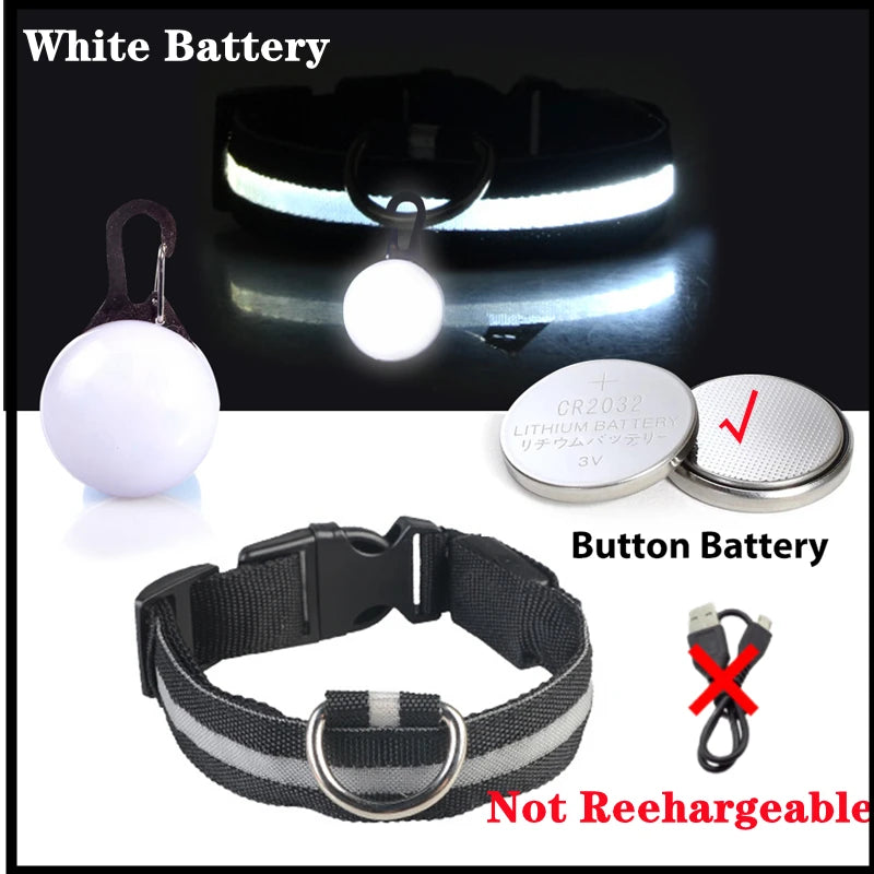 LED Dog Collar – Ultra-Bright Night Safety & USB Rechargeable