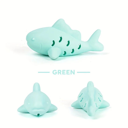 Silicone Fish Cat Treat Toy – Bite-Resistant Dental Dispenser