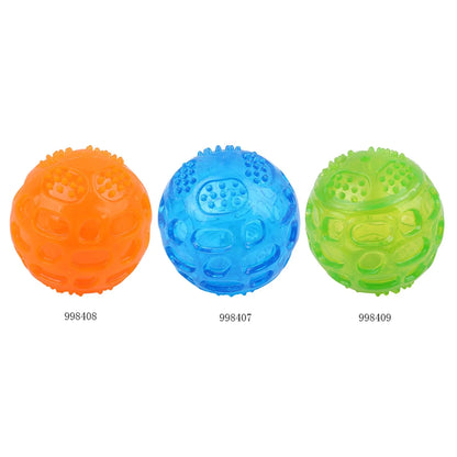 Durable Squeaky Dog Chew Ball – Teeth Cleaning & High Bounce Toy