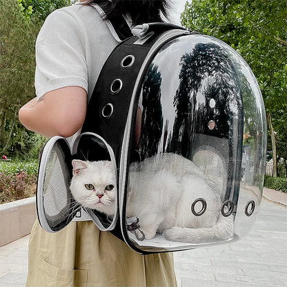 Breathable Clear Bubble Cat Backpack – Panoramic Space Capsule Carrier