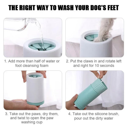 Portable Silicone Dog Paw Washer – 360° Mud Remover Cup