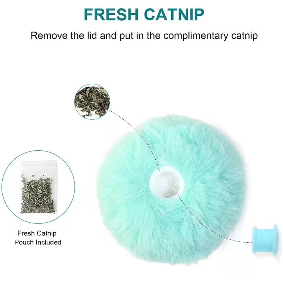 Interactive Chirping Cat Ball – Smart Touch Sound & Catnip Toy