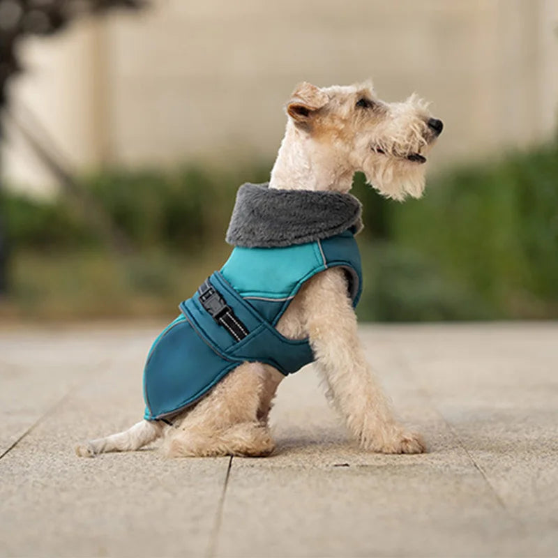 Dog Jacket with Harness | Plush Fleece Lining for Effortless Walks