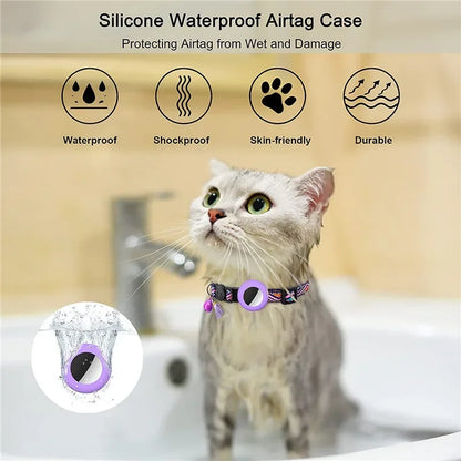 Reflective AirTag Cat Collar Holder – Safety Breakaway & Anti-Lost