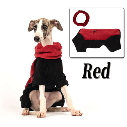 Fleece Dog Coat | High Neck Snood & Adjustable Waist Jumper