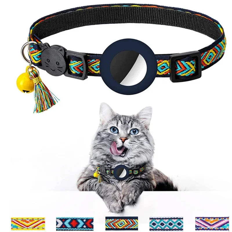 Reflective AirTag Cat Collar Holder – Safety Breakaway & Anti-Lost