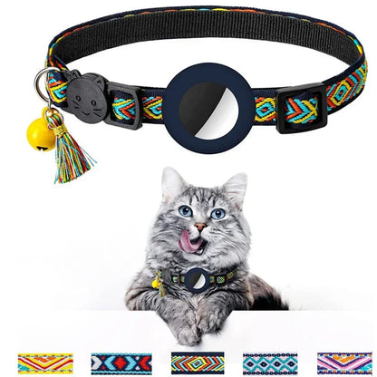 Reflective AirTag Cat Collar Holder – Safety Breakaway & Anti-Lost