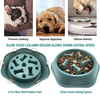 Anti-Choking Slow Feeder Dog Bowl – Digestive Health Puzzle Dish
