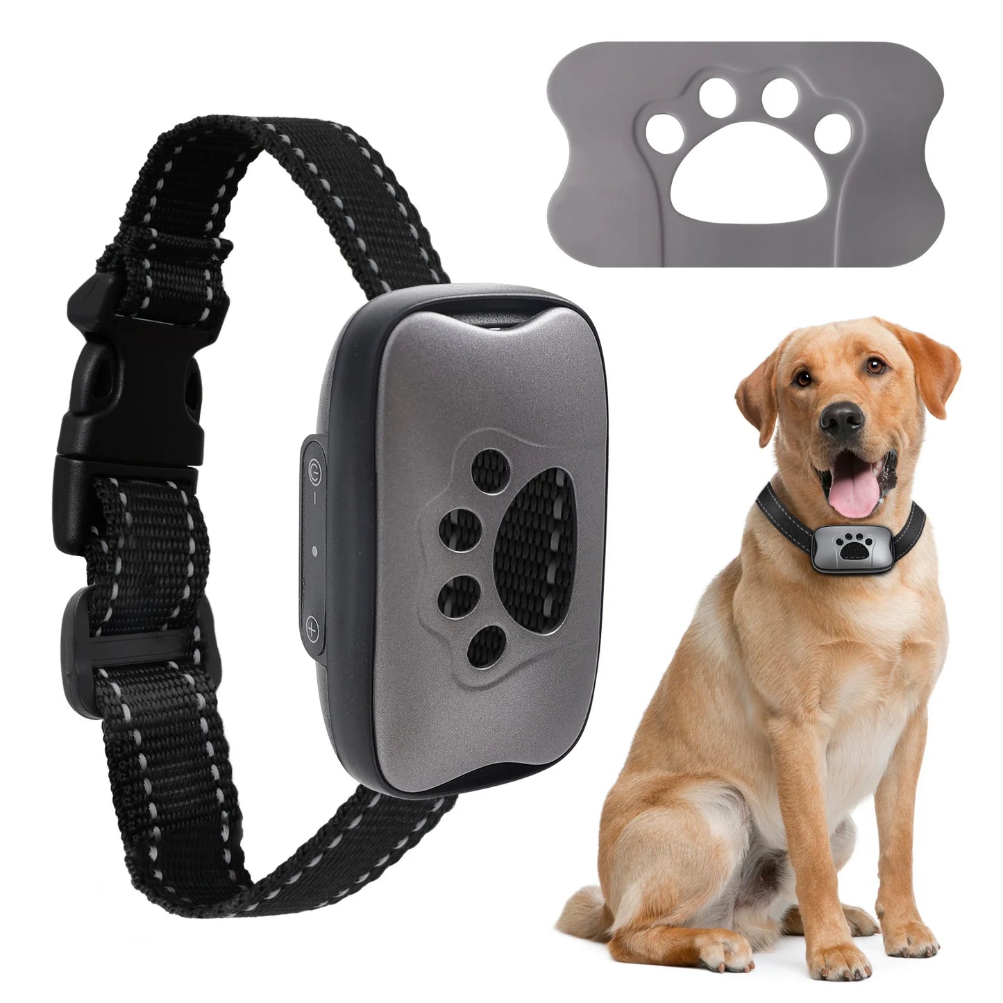 Humane No-Shock Vibration Bark Collar – Progressive Beep & Vibrate Trainer