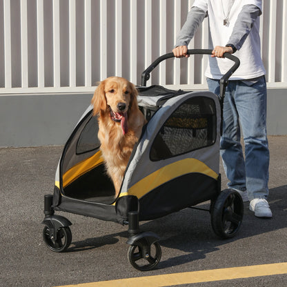 Heavy Duty Foldable Large Dog Stroller – All-Terrain Jogger for Big Breeds