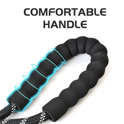 Heavy Duty Dog Lead | Padded Handle, Reflective Rope
