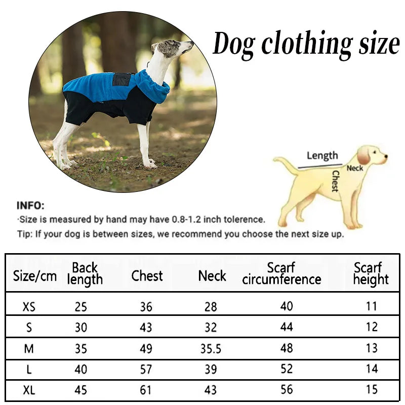 Fleece Dog Coat | High Neck Snood & Adjustable Waist Jumper