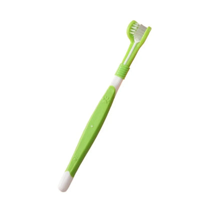 3-Sided Pet Dental Toothbrush – 360° Tartar Removal & Gum Care