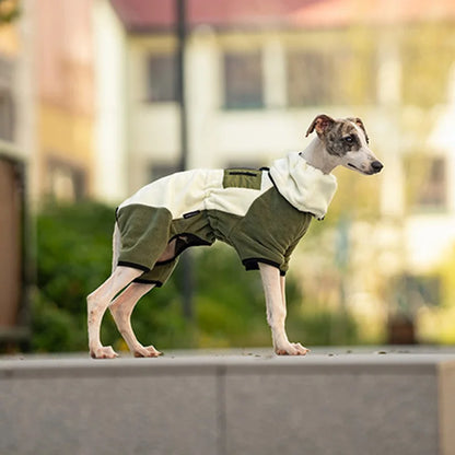 Fleece Dog Coat | High Neck Snood & Adjustable Waist Jumper