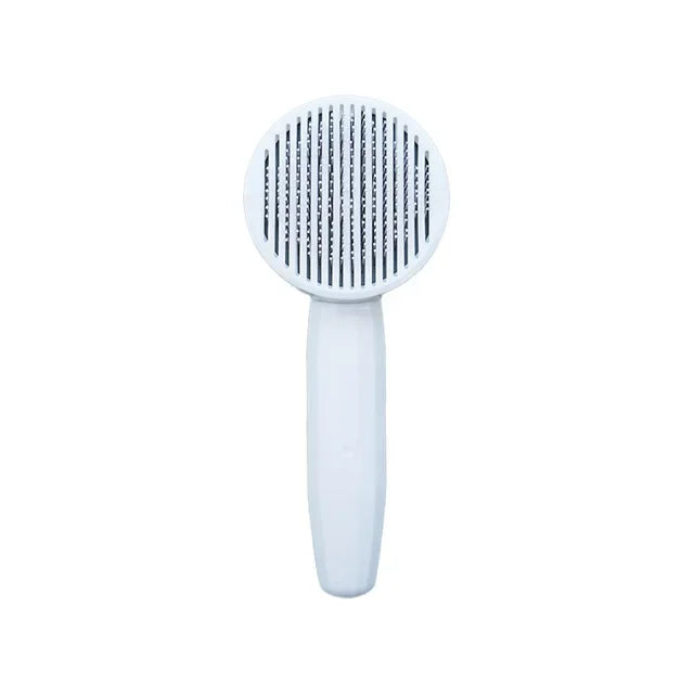 Self-Cleaning Slicker Grooming Brush – One-Click Deshedding & Massage Tool