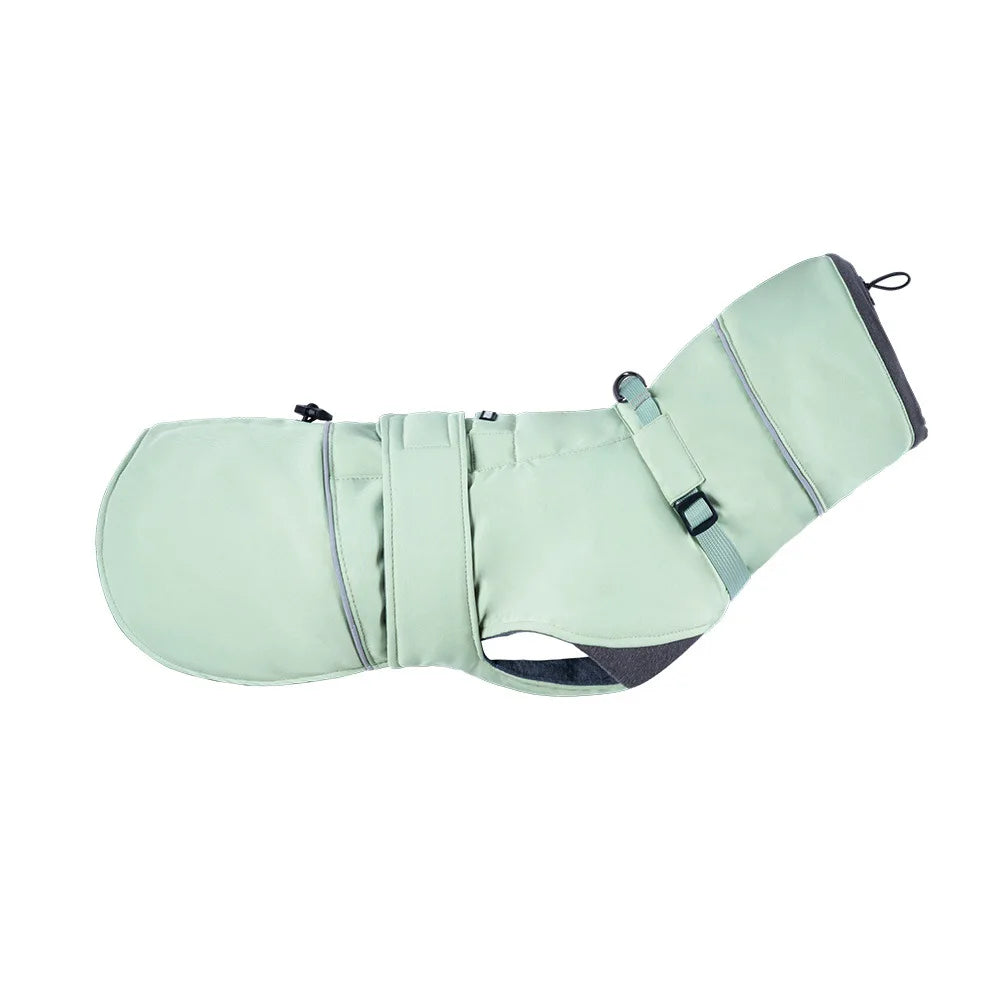 Waterproof Dog Coat with Harness | High Neck & Reflective Strips
