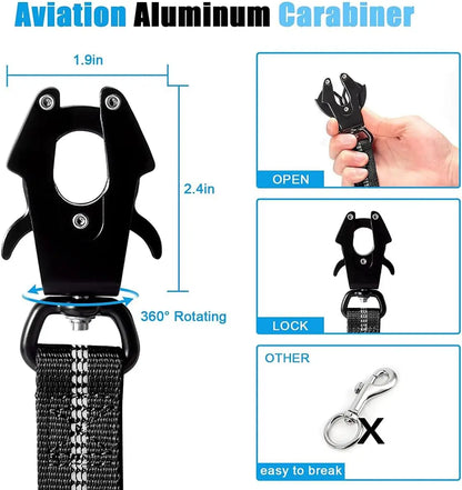Tactical Bungee Dog Lead | Shock Absorbing, Car Safety & Control Handle