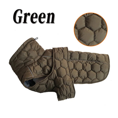 High Neck Dog Coat | Polar Fleece Lining & Reflective Winter Jacket