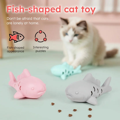 Silicone Fish Cat Treat Toy – Bite-Resistant Dental Dispenser