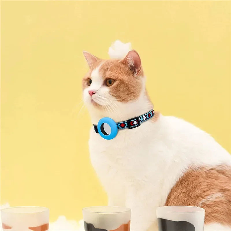 Reflective AirTag Cat Collar Holder – Safety Breakaway & Anti-Lost