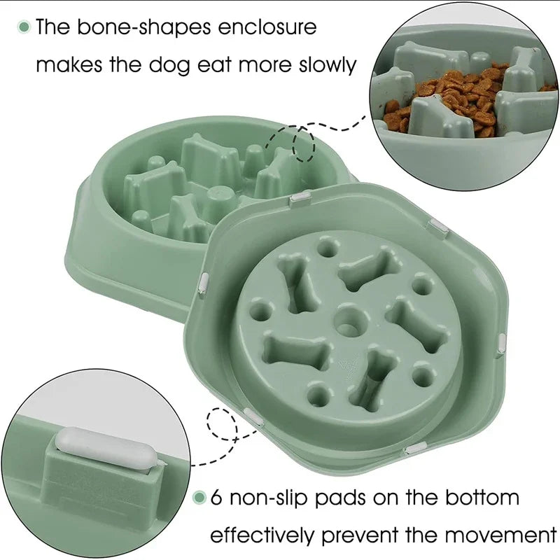 Anti-Choking Slow Feeder Dog Bowl – Digestive Health Puzzle Dish