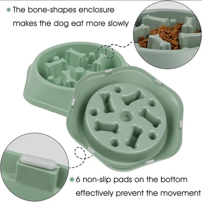 Anti-Choking Slow Feeder Dog Bowl – Digestive Health Puzzle Dish