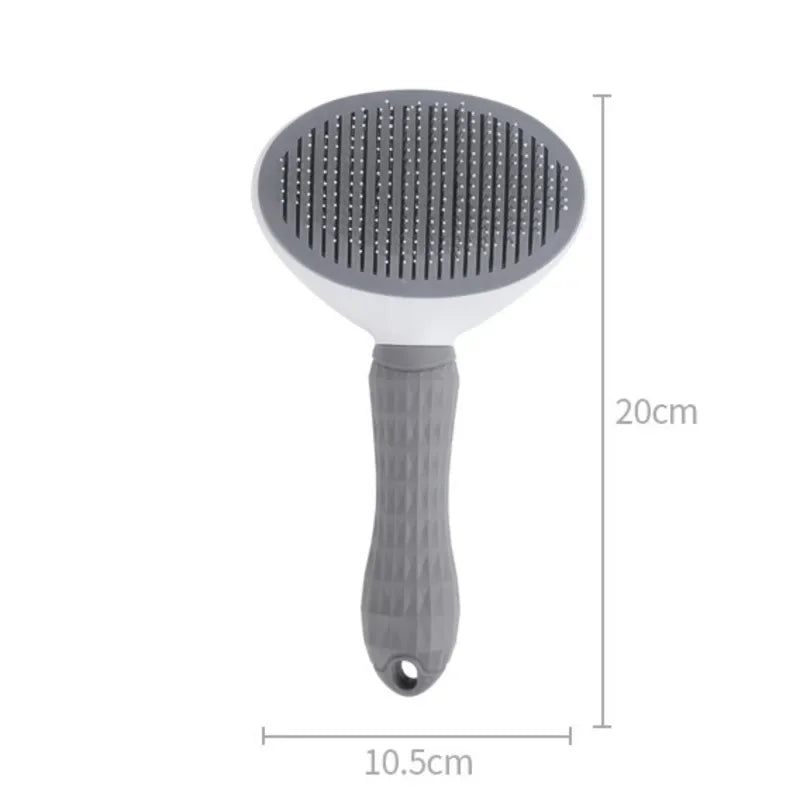 Self-Cleaning Slicker Grooming Brush – One-Click Deshedding & Massage Tool