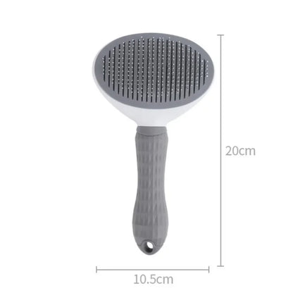 Self-Cleaning Slicker Grooming Brush – One-Click Deshedding & Massage Tool