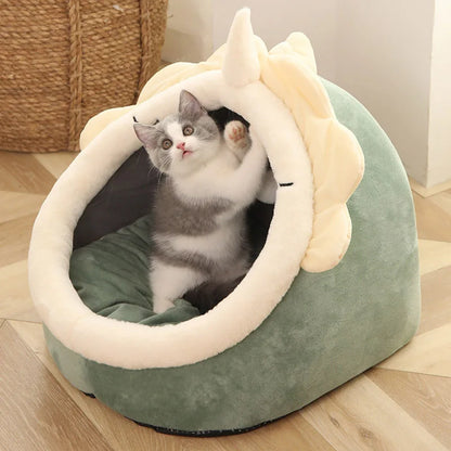 Thermal Insulated Cat Cave – High-Rebound Orthopedic Nest