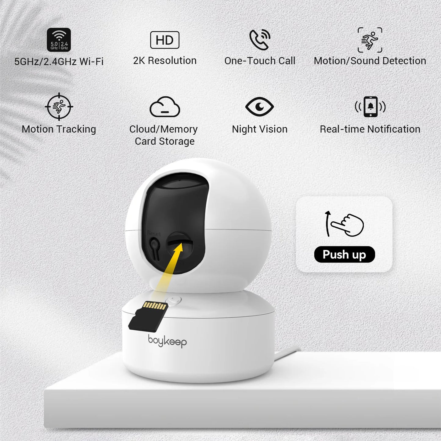 360 Indoor Security Camera | Motion Tracking, 2K Night Vision & WiFi