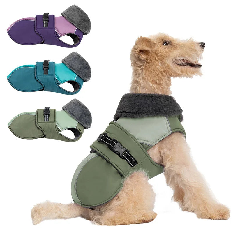 Dog Jacket with Harness | Plush Fleece Lining for Effortless Walks