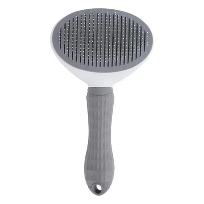 Self-Cleaning Slicker Grooming Brush – One-Click Deshedding & Massage Tool