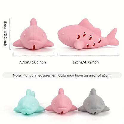 Silicone Fish Cat Treat Toy – Bite-Resistant Dental Dispenser