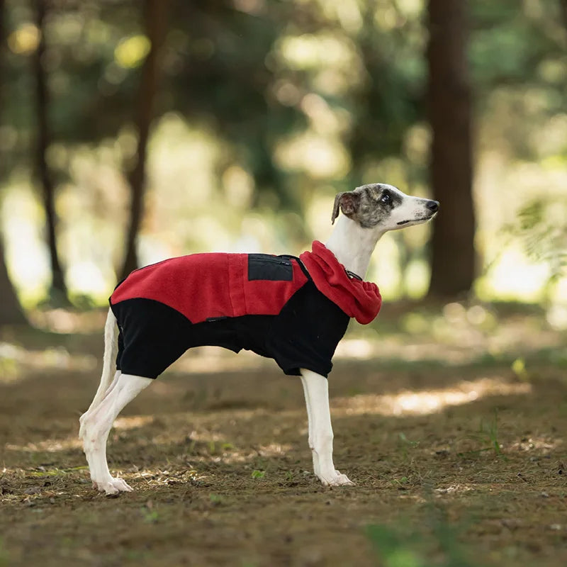 Fleece Dog Coat | High Neck Snood & Adjustable Waist Jumper