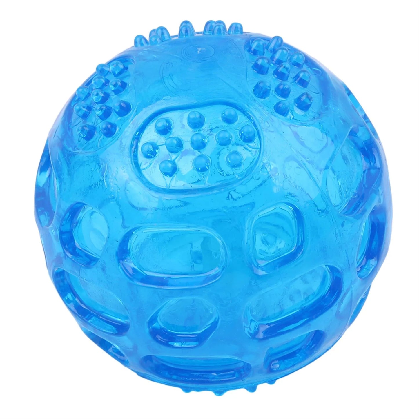 Durable Squeaky Dog Chew Ball – Teeth Cleaning & High Bounce Toy