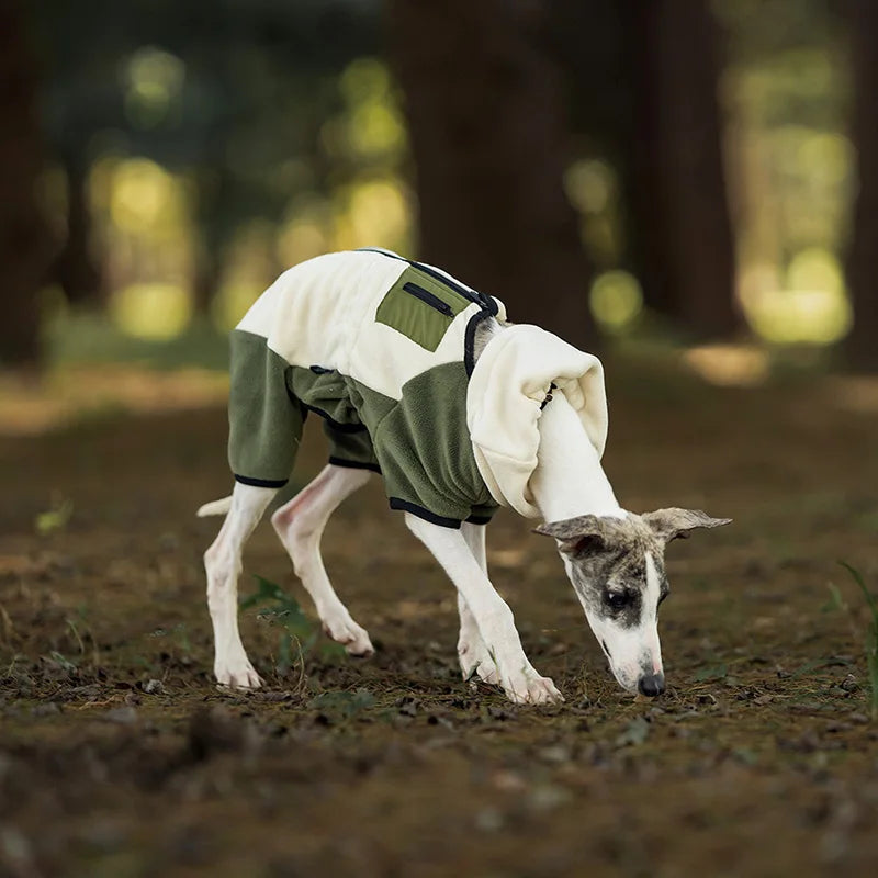Fleece Dog Coat | High Neck Snood & Adjustable Waist Jumper