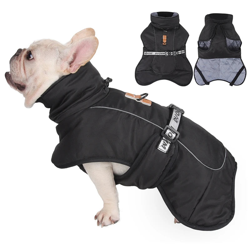 Winter Coat for Dogs | Large Dog Adjustable Reflective Jacket