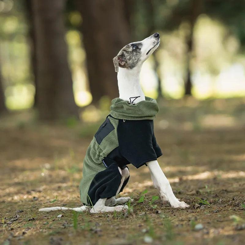 Fleece Dog Coat | High Neck Snood & Adjustable Waist Jumper