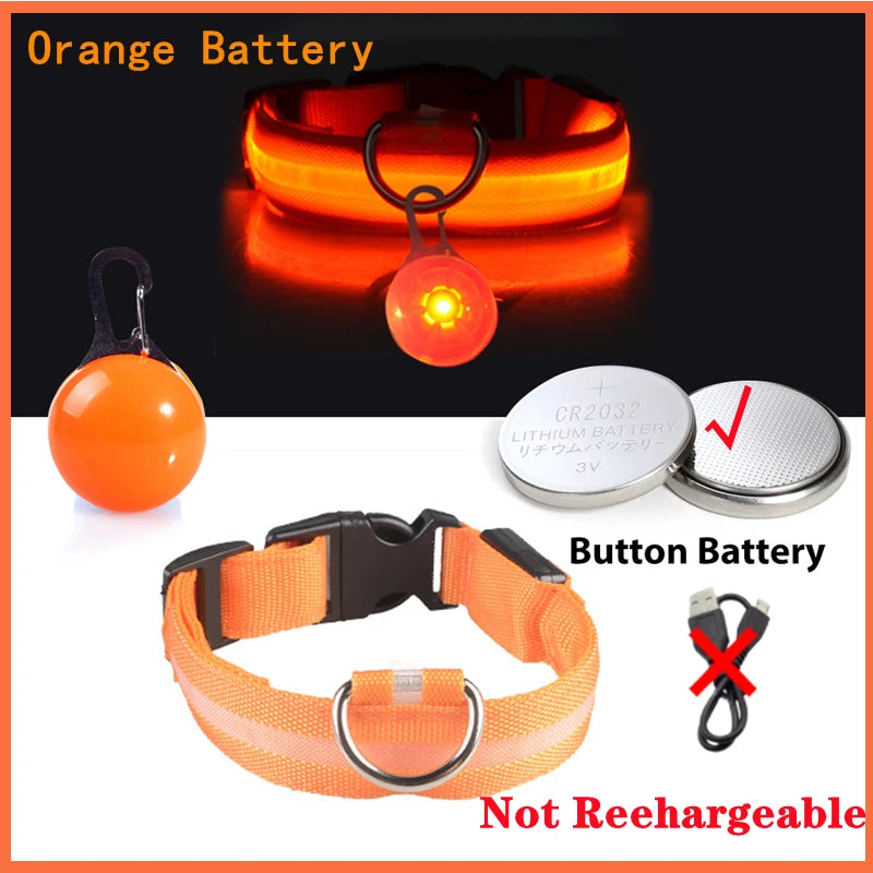 LED Dog Collar – Ultra-Bright Night Safety & USB Rechargeable