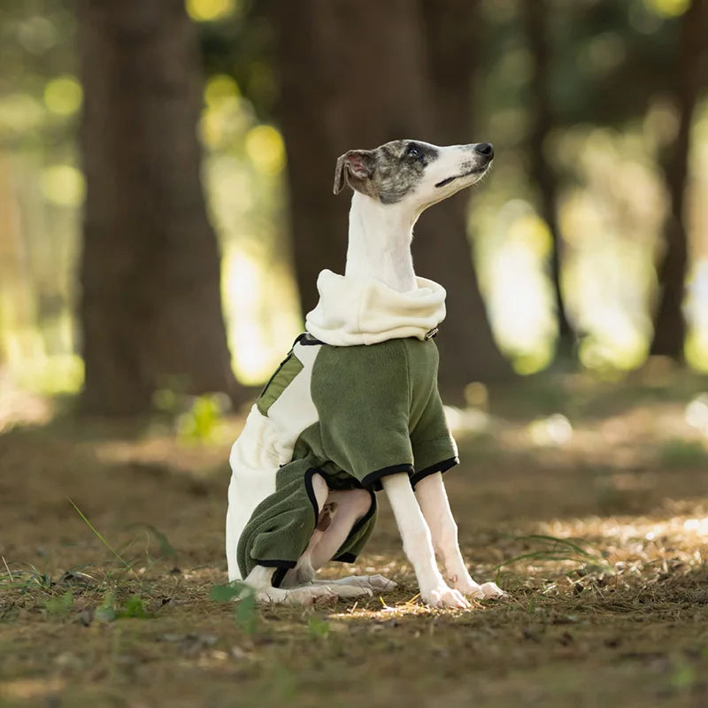 Fleece Dog Coat | High Neck Snood & Adjustable Waist Jumper