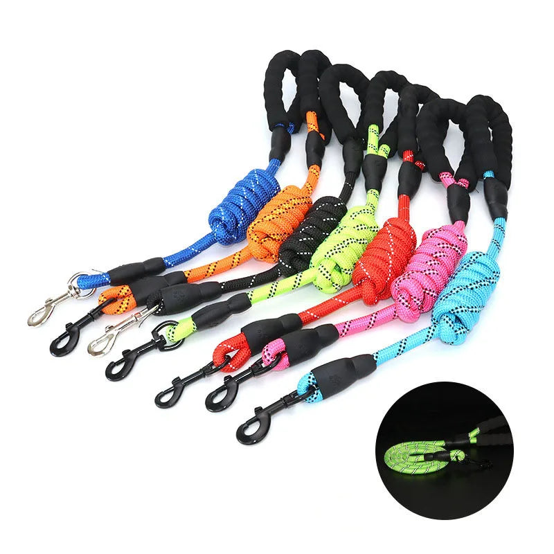 Heavy Duty Dog Lead | Padded Handle, Reflective Rope